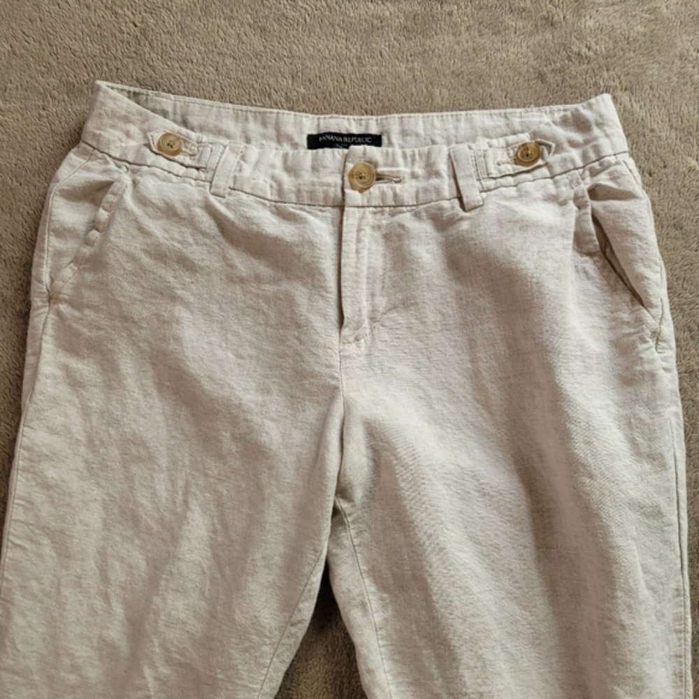 Banana Republic linen blend capris size 6 - Picture 3 of 11